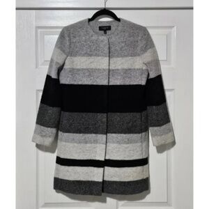 Talbots Striped Coat Boiled Wool small petite